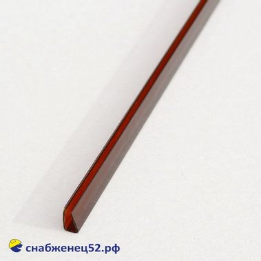 Профиль UР торцевой  4мм*2,1м коричневый